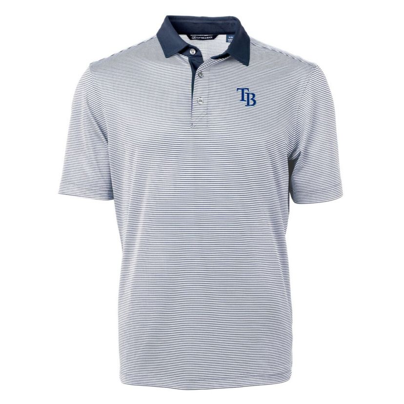 MLB Tampa Bay Rays Virtue Eco Pique Micro Stripe Recycled Big & Tall Polo