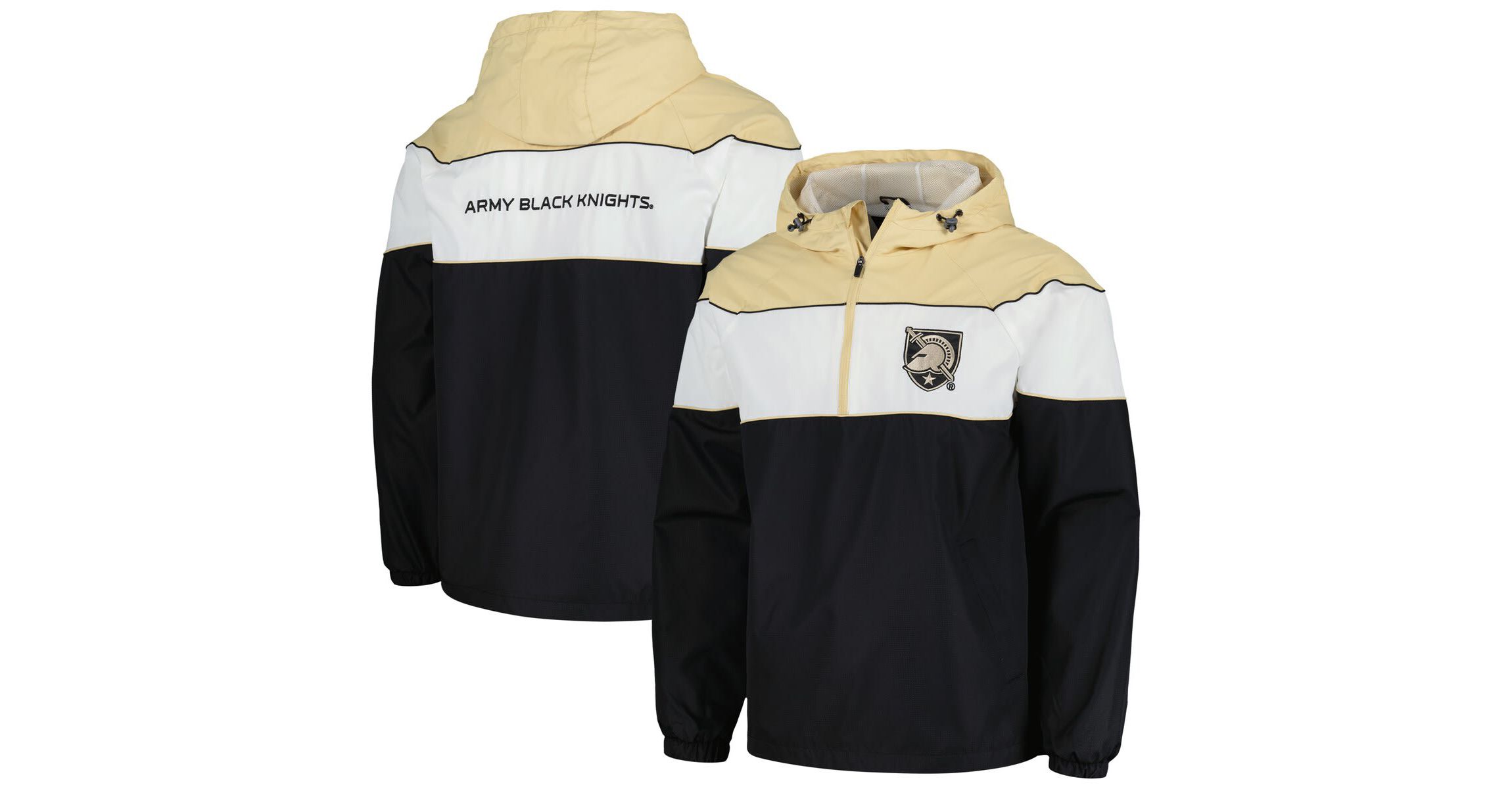 Army Black Knights NCAA Army Knights Center Line Half-Zip Raglan Hoodie Jacket