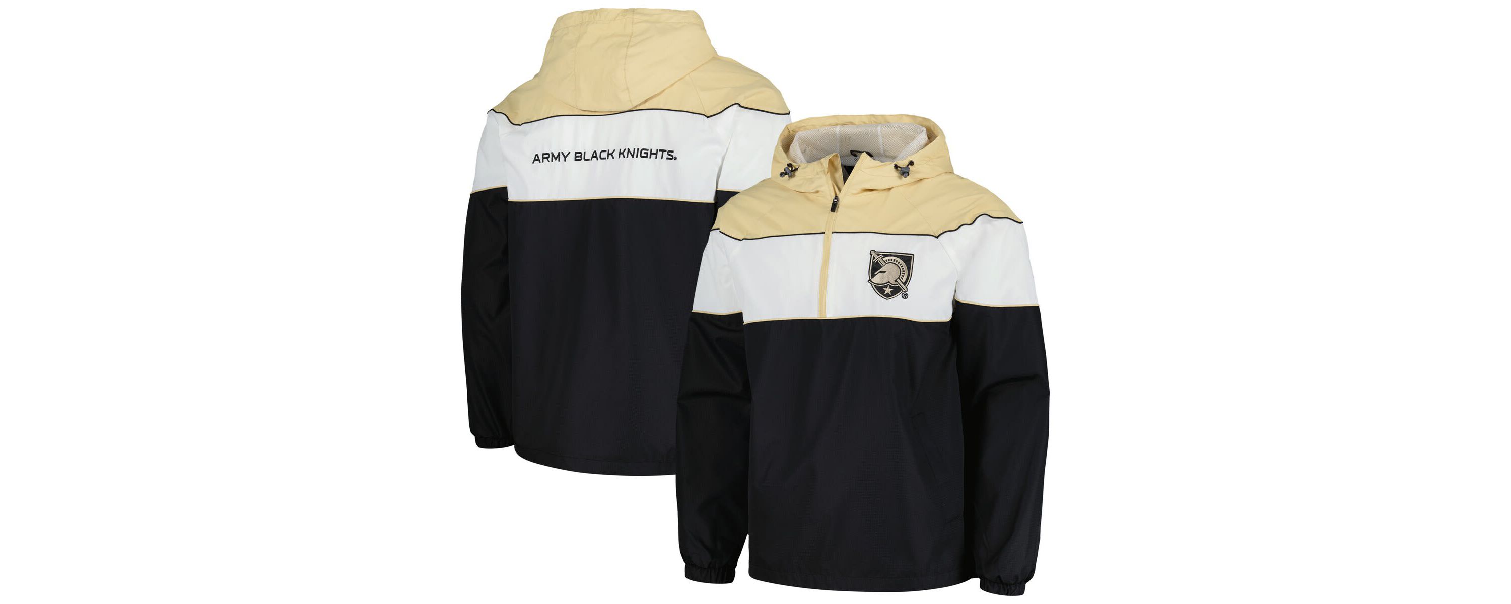 Army Black Knights NCAA Army Knights Center Line Half-Zip Raglan Hoodie Jacket