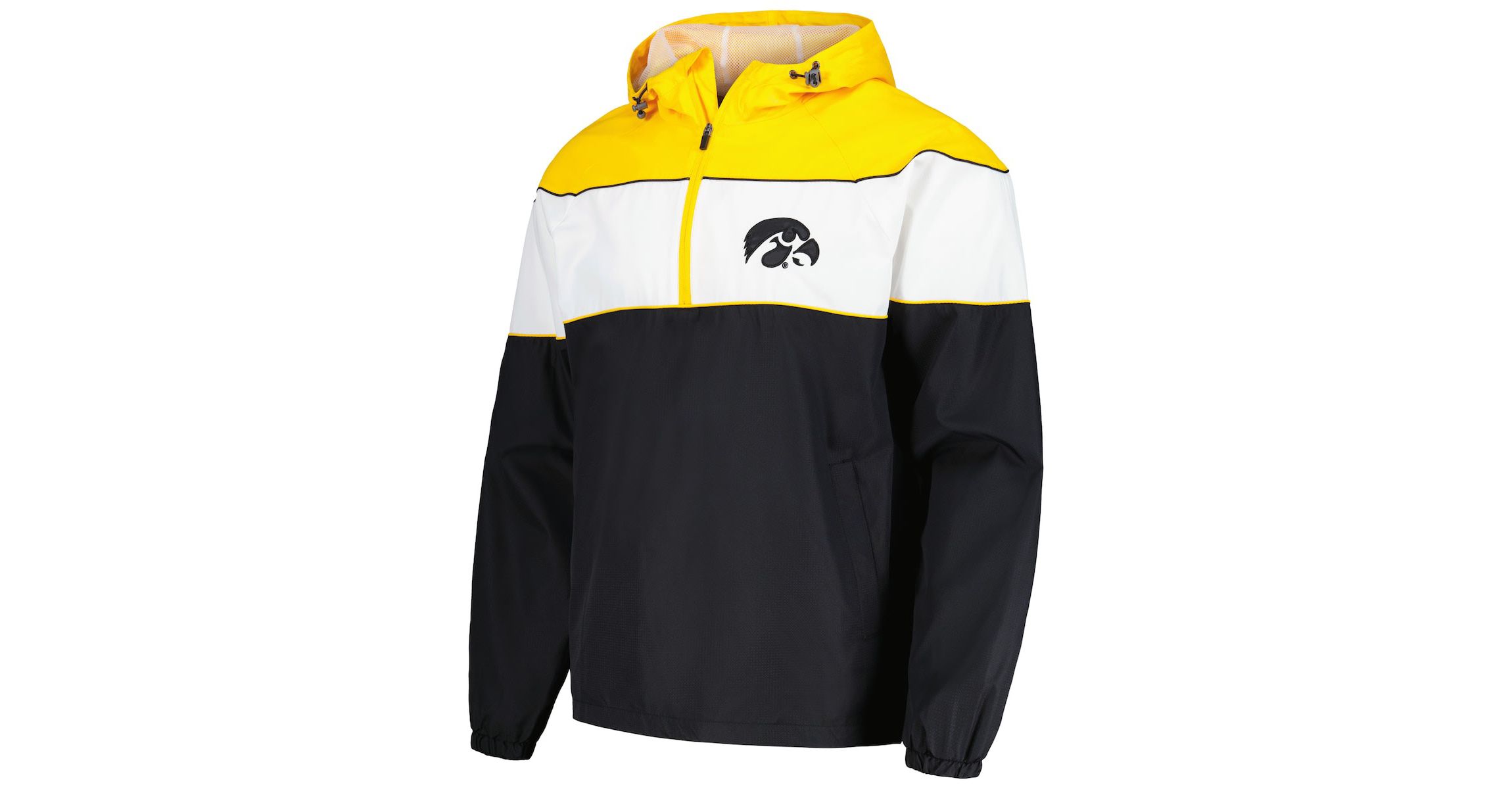 NCAA Iowa Hawkeyes Center Line Half-Zip Raglan Hoodie Jacket