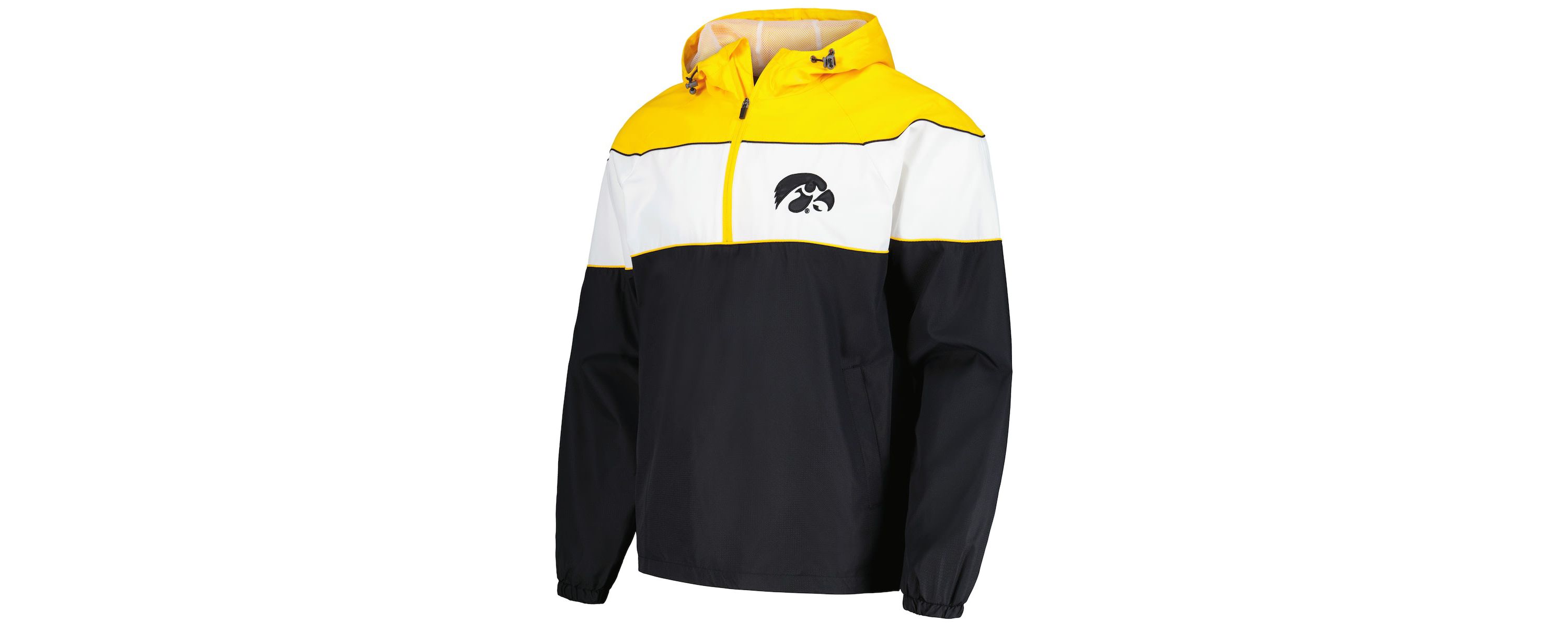 NCAA Iowa Hawkeyes Center Line Half-Zip Raglan Hoodie Jacket