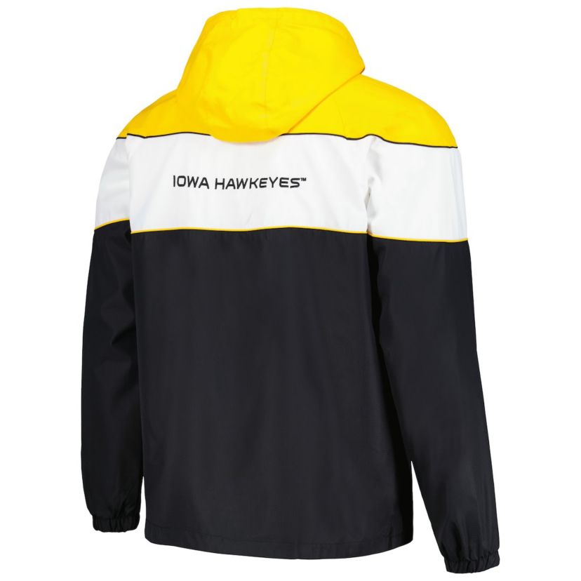 NCAA Iowa Hawkeyes Center Line Half-Zip Raglan Hoodie Jacket