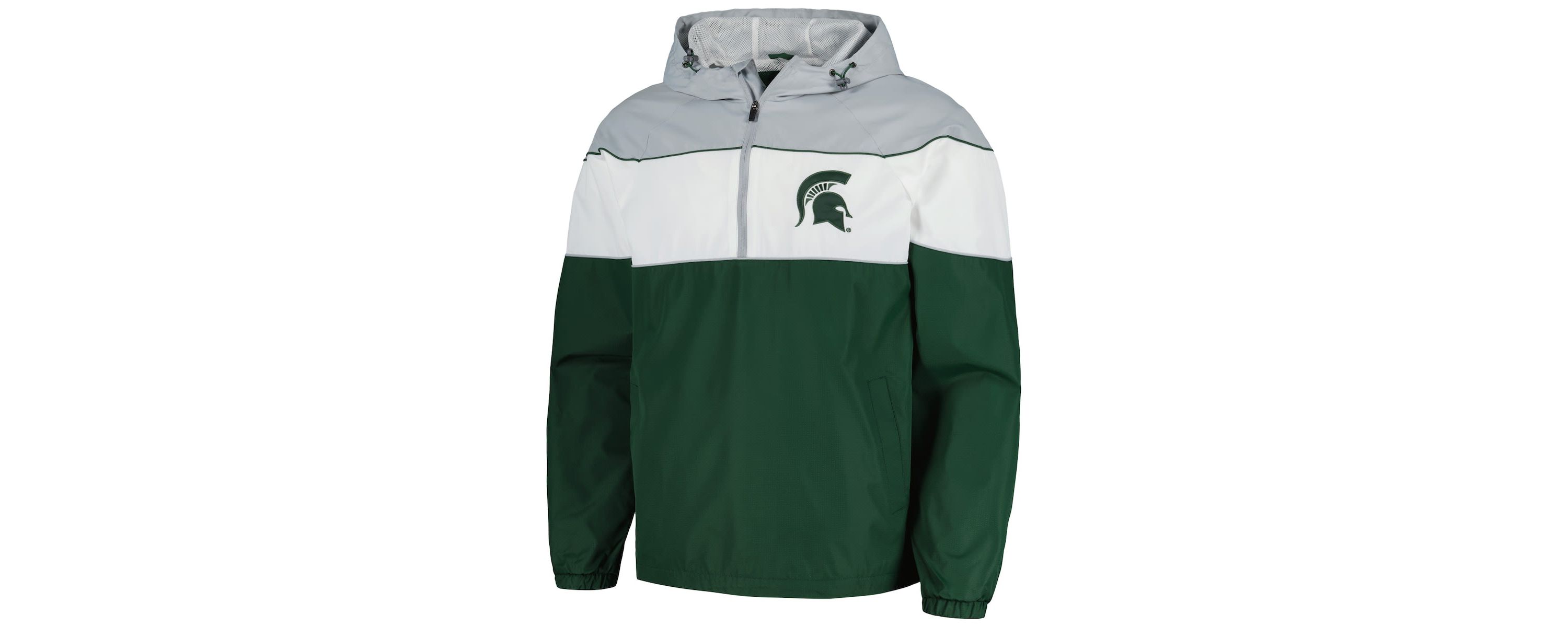 NCAA Michigan State Spartans Center Line Half-Zip Raglan Hoodie Jacket
