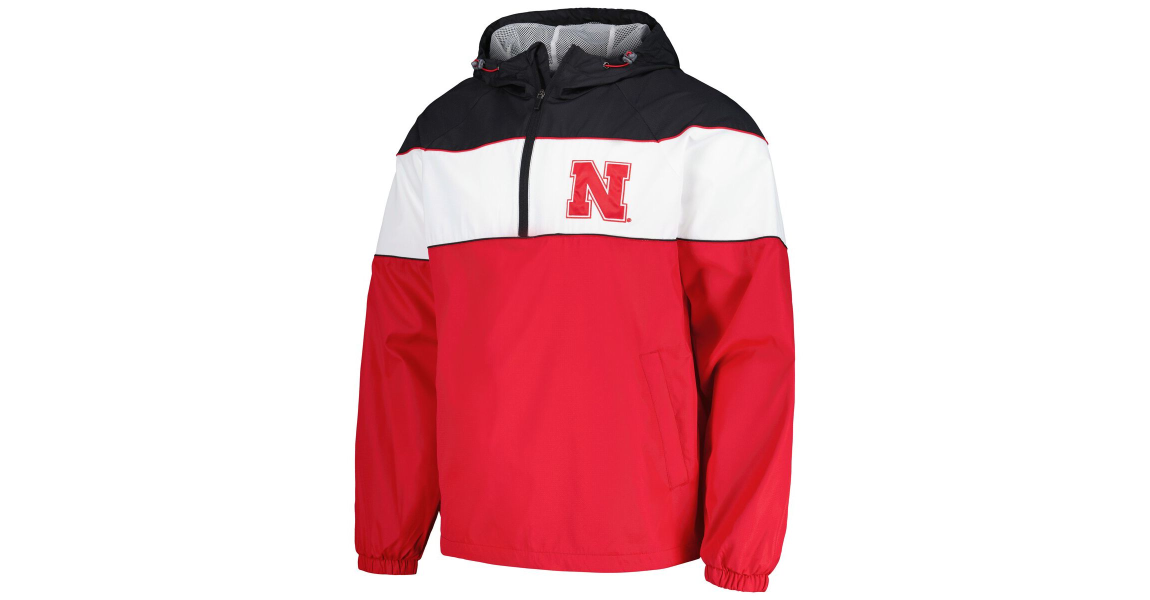 NCAA Nebraska Huskers Center Line Half-Zip Raglan Hoodie Jacket