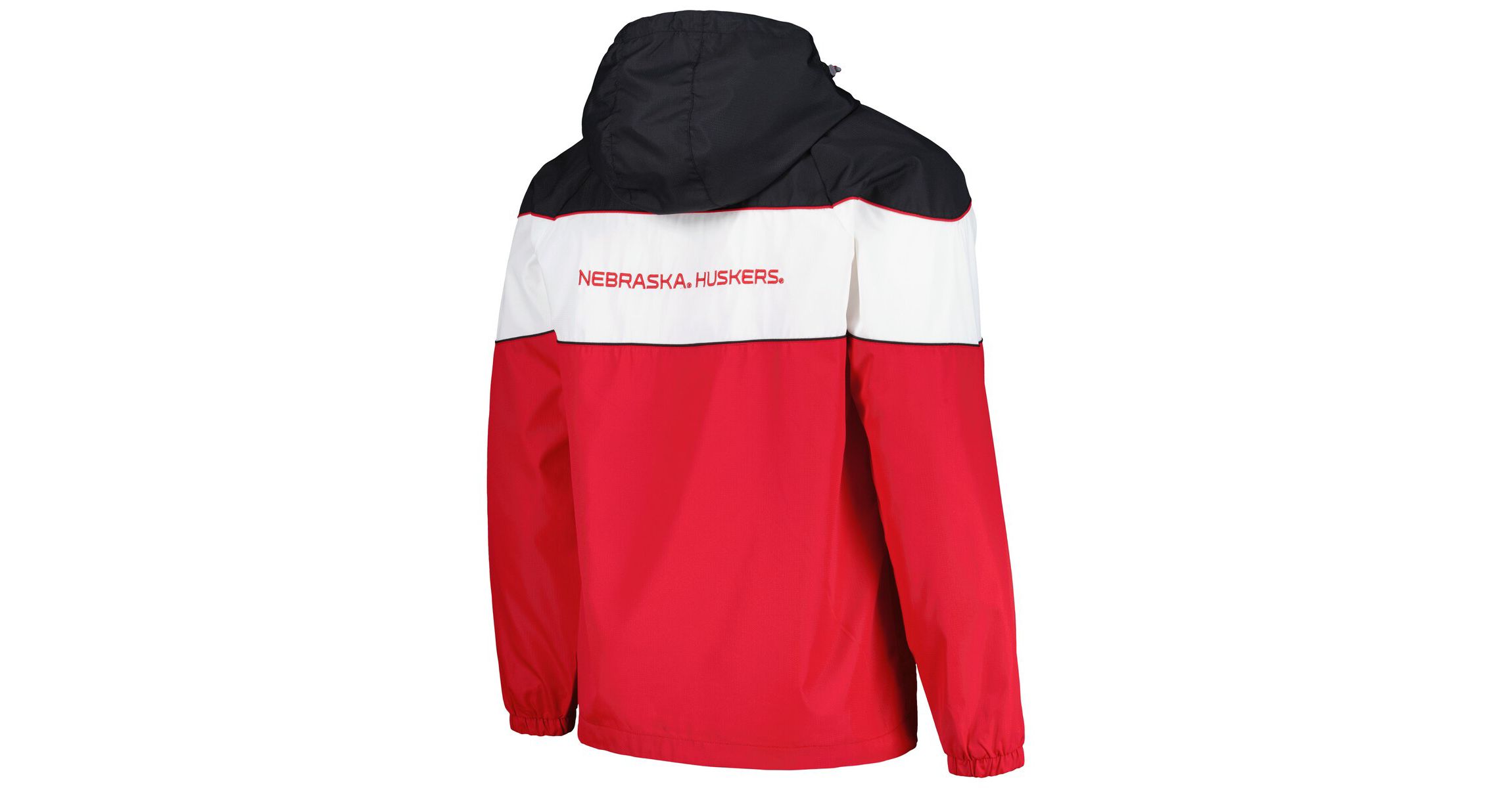 NCAA Nebraska Huskers Center Line Half-Zip Raglan Hoodie Jacket