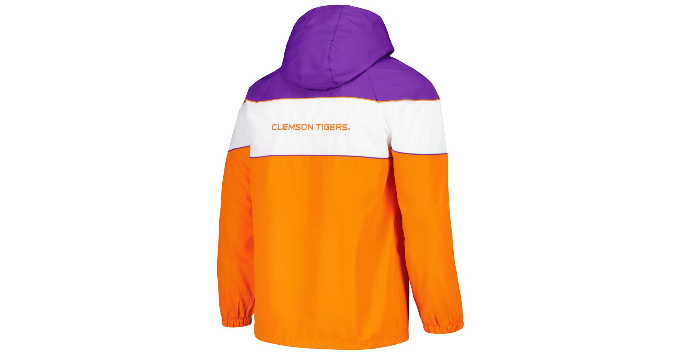 NCAA Clemson Tigers Center Line Half-Zip Raglan Hoodie Jacket