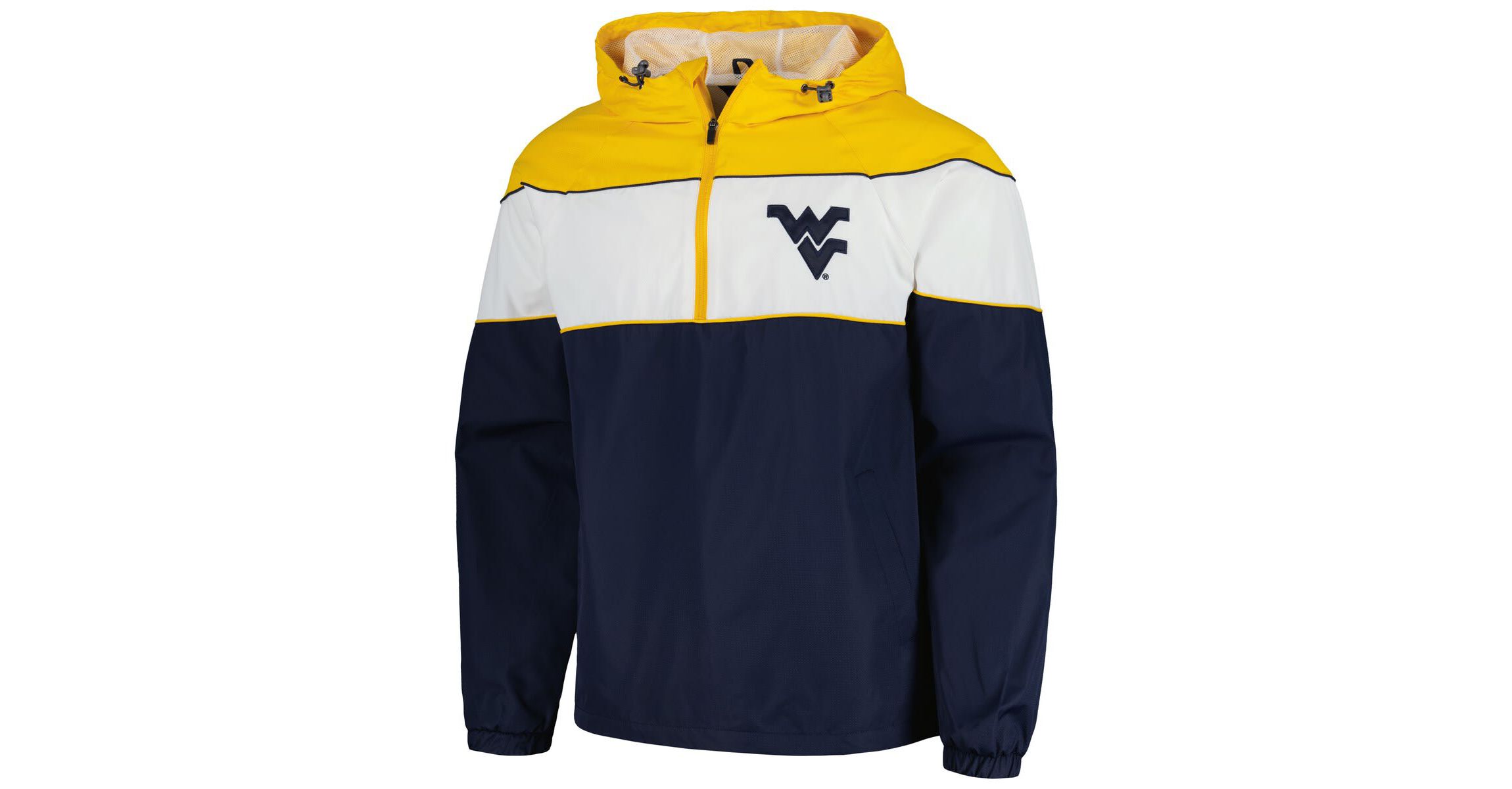 NCAA West Virginia Mountaineers Center Line Half-Zip Raglan Hoodie Jacket