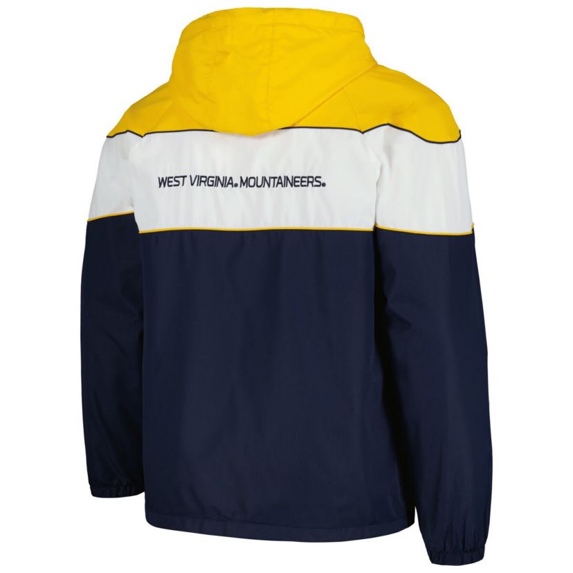 NCAA West Virginia Mountaineers Center Line Half-Zip Raglan Hoodie Jacket