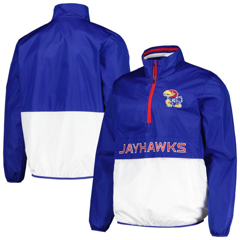 NCAA Kansas Jayhawks Cornerman Half-Zip Top