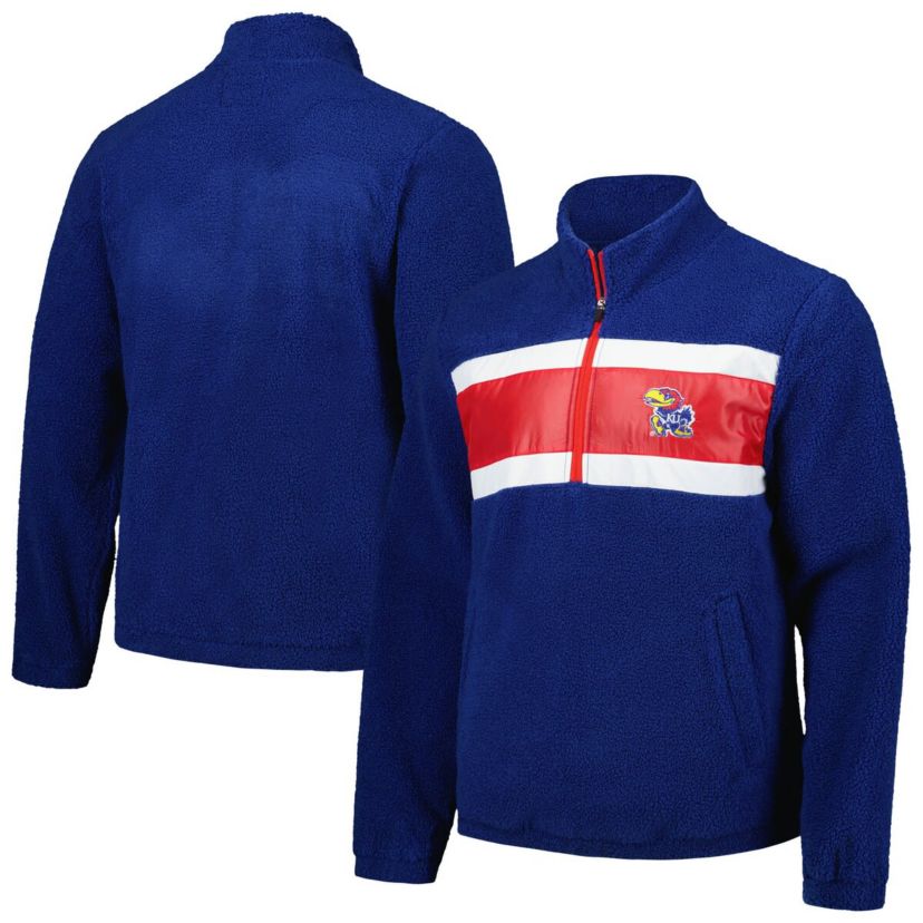 NCAA Kansas Jayhawks Pinch Runner Half-Zip Top