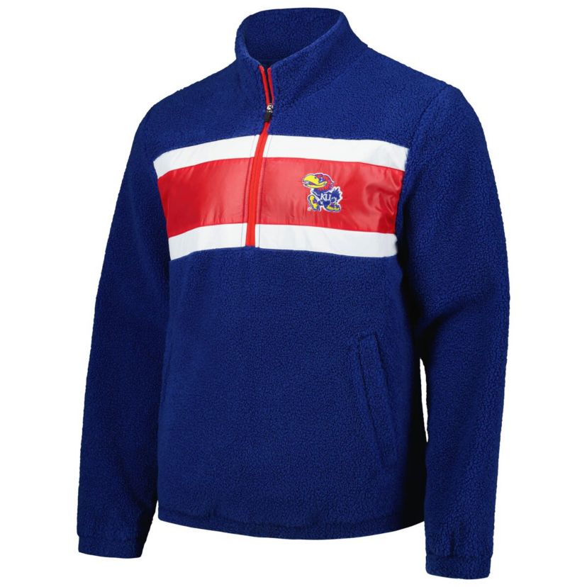NCAA Kansas Jayhawks Pinch Runner Half-Zip Top