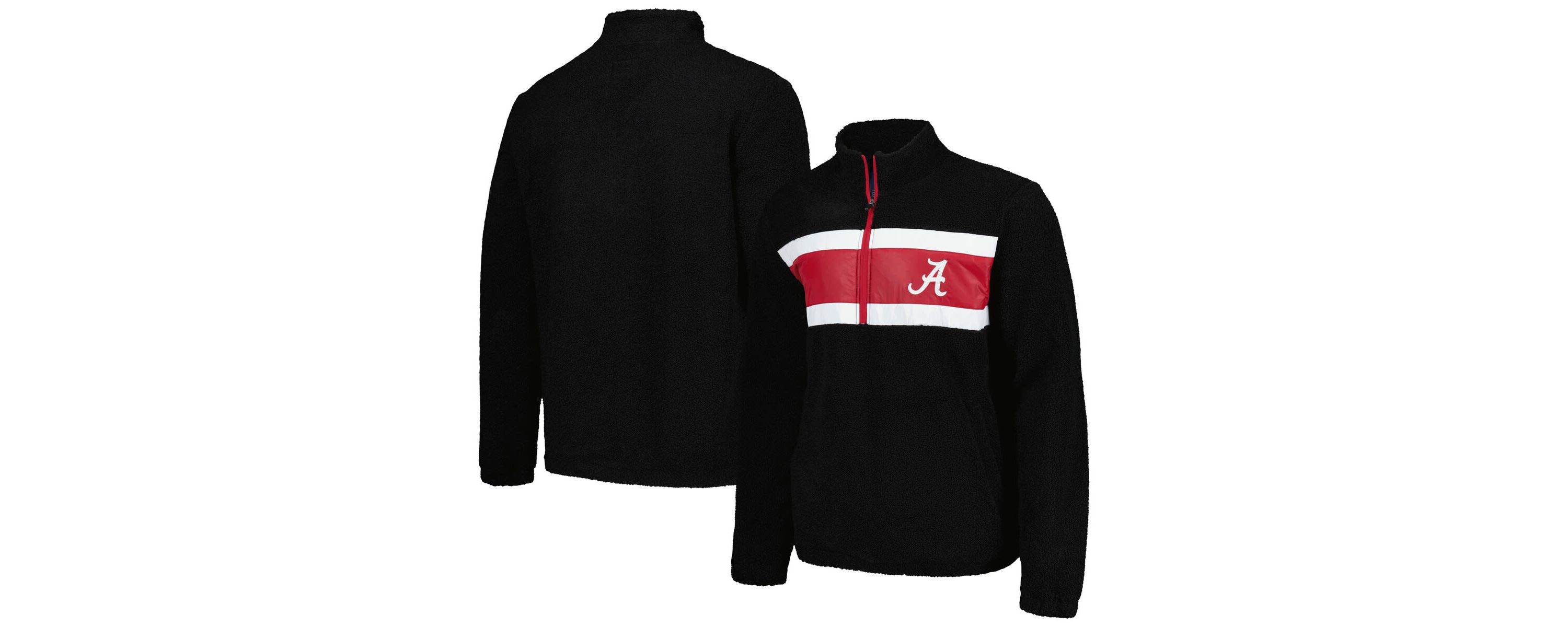 Alabama Crimson Tide NCAA Alabama Tide Pinch Runner Half-Zip Top
