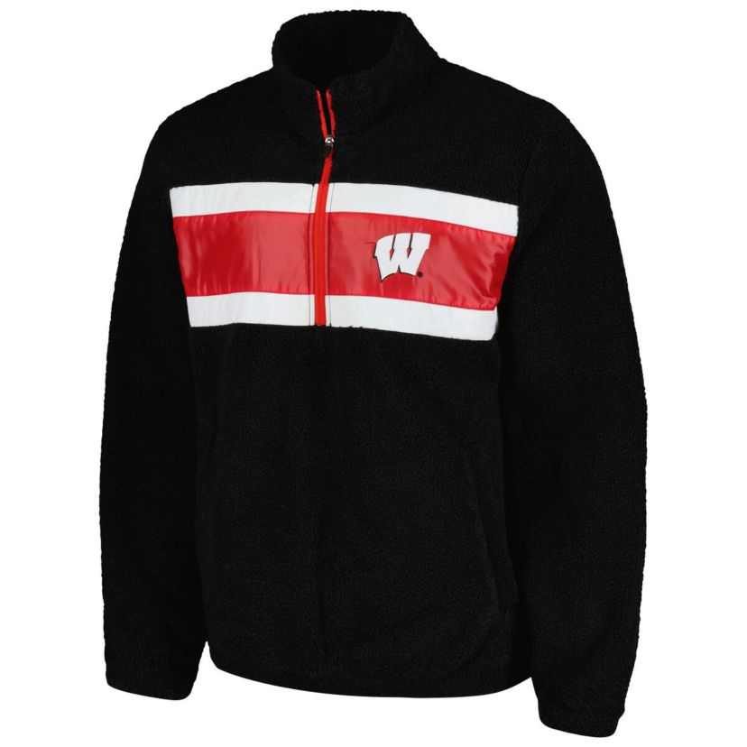 NCAA Wisconsin Badgers Pinch Runner Half-Zip Top