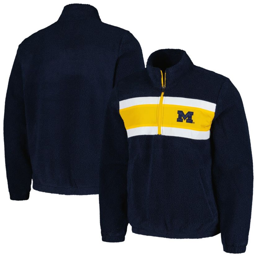 NCAA Michigan Wolverines Pinch Runner Half-Zip Top