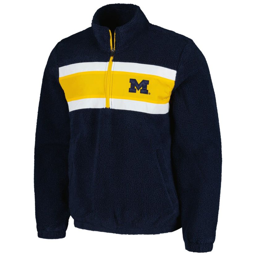 NCAA Michigan Wolverines Pinch Runner Half-Zip Top