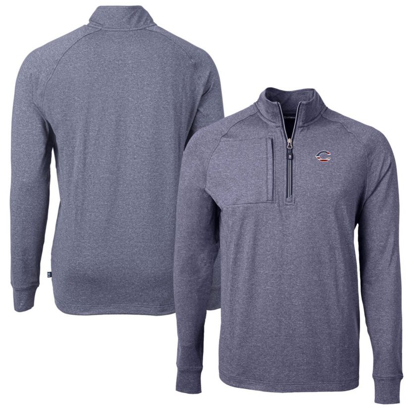 MLB Cincinnati Reds Americana Logo Big & Tall Adapt Eco Knit Stretch Recycled Quarter-Zip Pullover Top