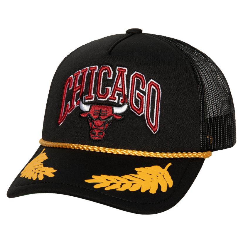 NBA Chicago Bulls Hardwood Classics Leaf Mesh Trucker Snapback Hat