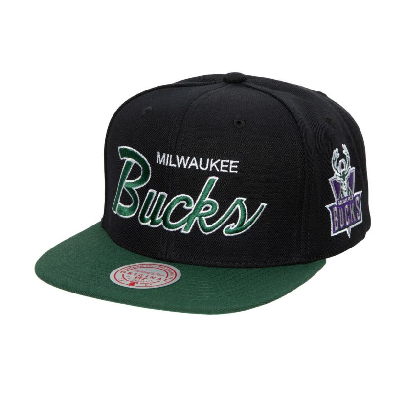 NBA Milwaukee Bucks Hardwood Classics MVP Team Script 2.0 Snapback Hat