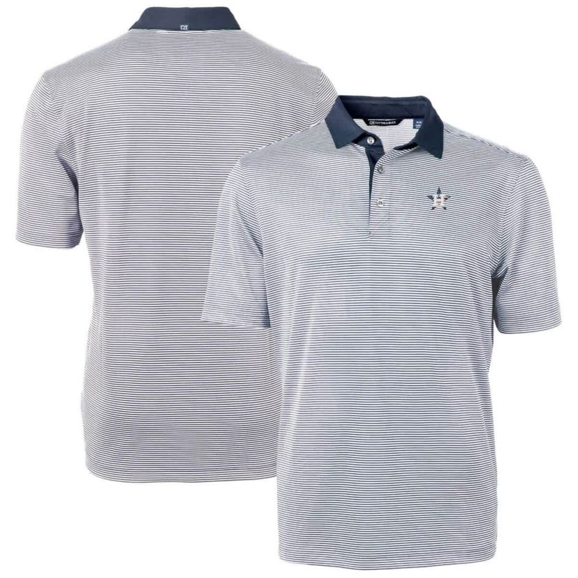 MLB Houston Astros Americana Logo Virtue Eco Pique Stripe Recycled Polo