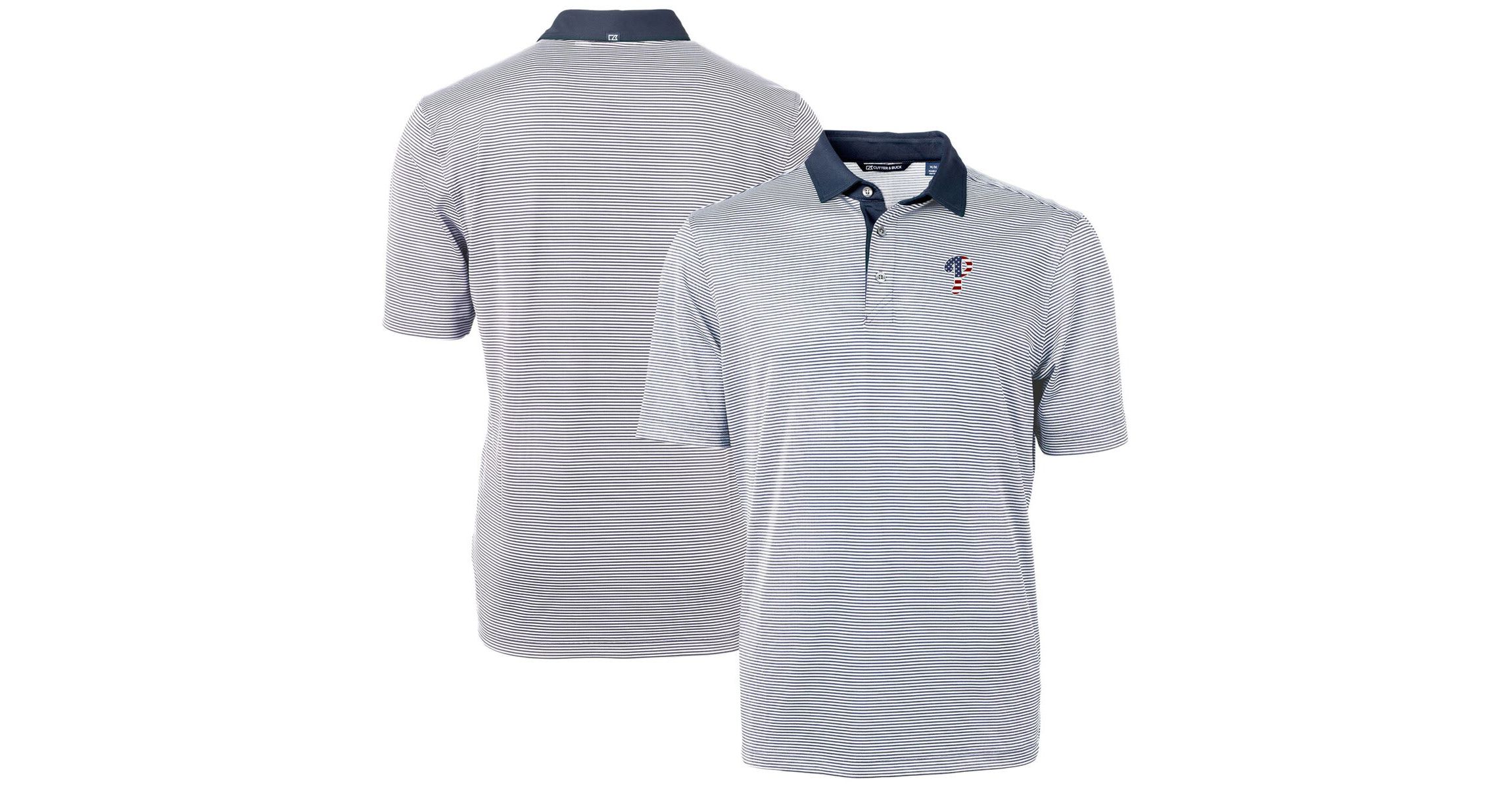 MLB Philadelphia Phillies Americana Logo Virtue Eco Pique Stripe Recycled Polo