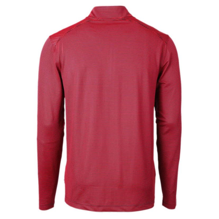 MLB Chicago Cubs Americana Logo Virtue Eco Pique Stripe Recycled Quarter-Zip Pullover Top