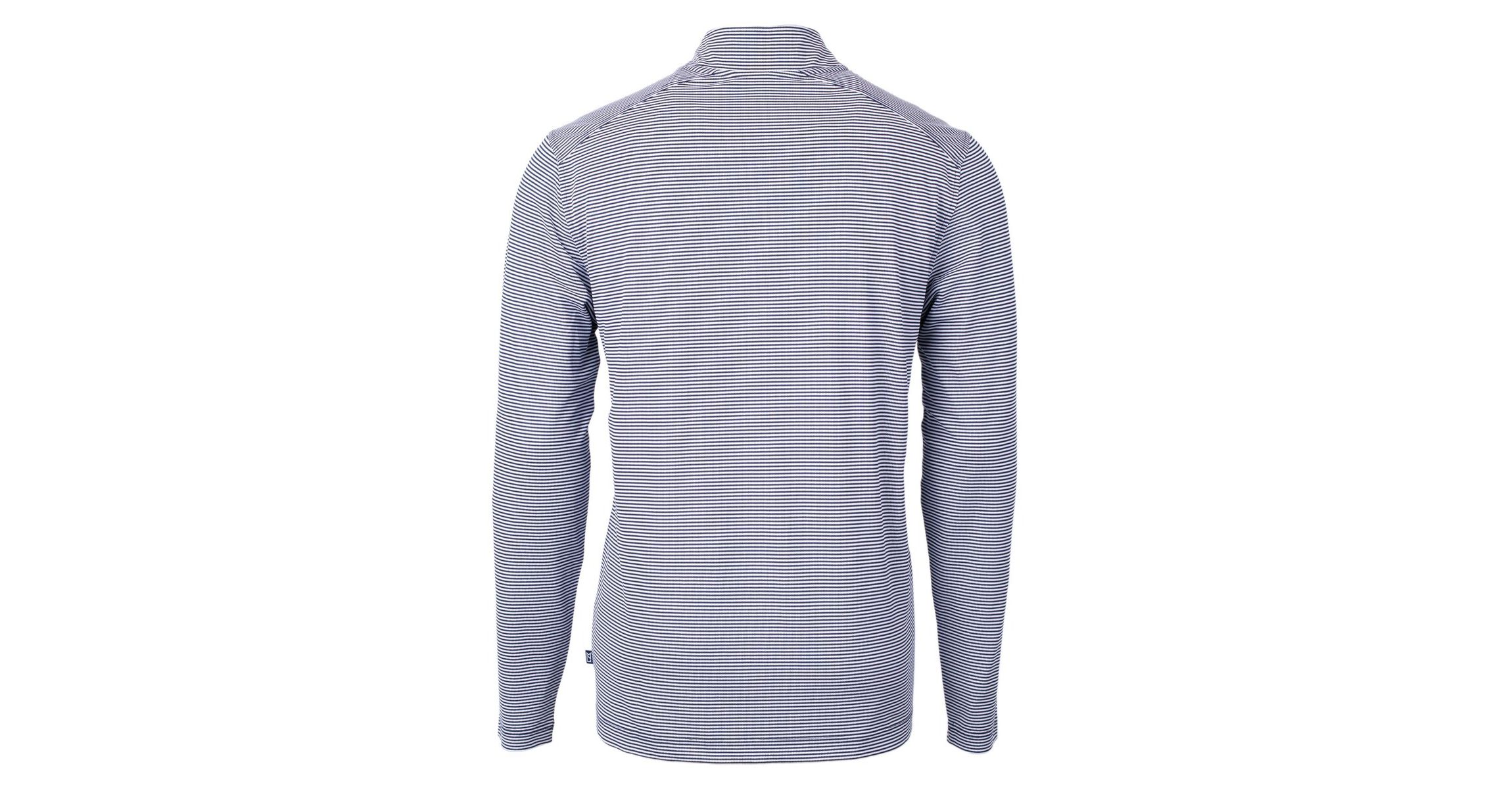 MLB New York Mets Americana Logo Virtue Eco Pique Stripe Recycled Quarter-Zip Pullover Top