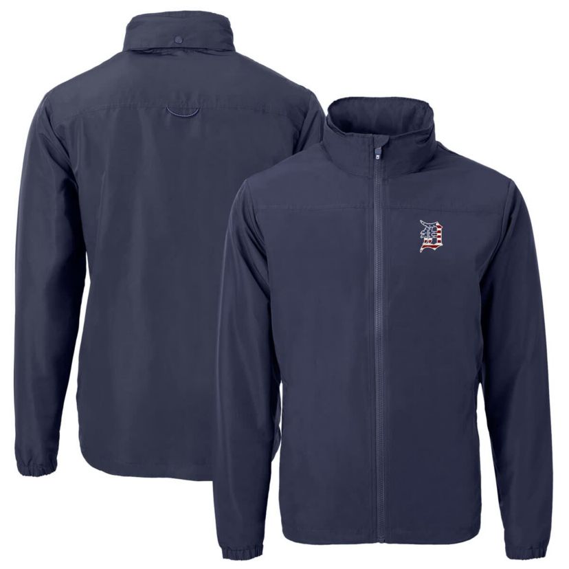 MLB Detroit Tigers Americana Logo Charter Eco Knit Recycled Full-Zip Jacket