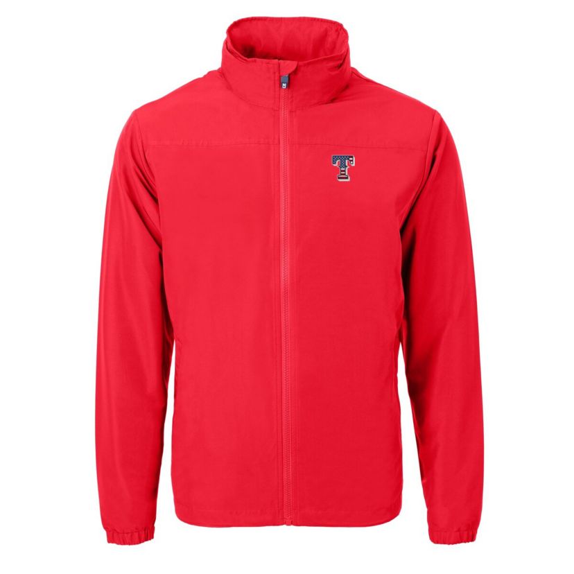 MLB Texas Rangers Americana Logo Charter Eco Knit Recycled Full-Zip Jacket