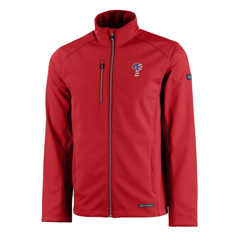 MLB Philadelphia Phillies Americana Logo Evoke Eco Softshell Recycled Full-Zip Jacket