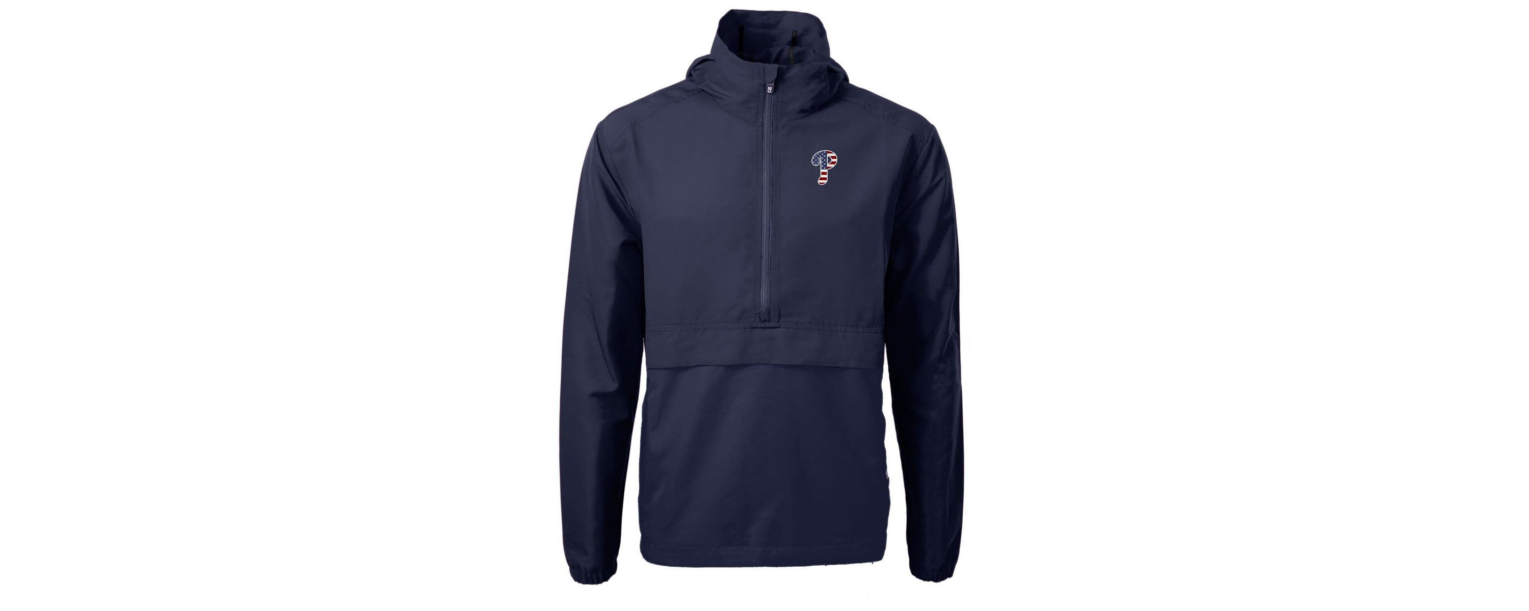 MLB Philadelphia Phillies Americana Logo Charter Eco Knit Recycled Anorak Half-Zip Jacket