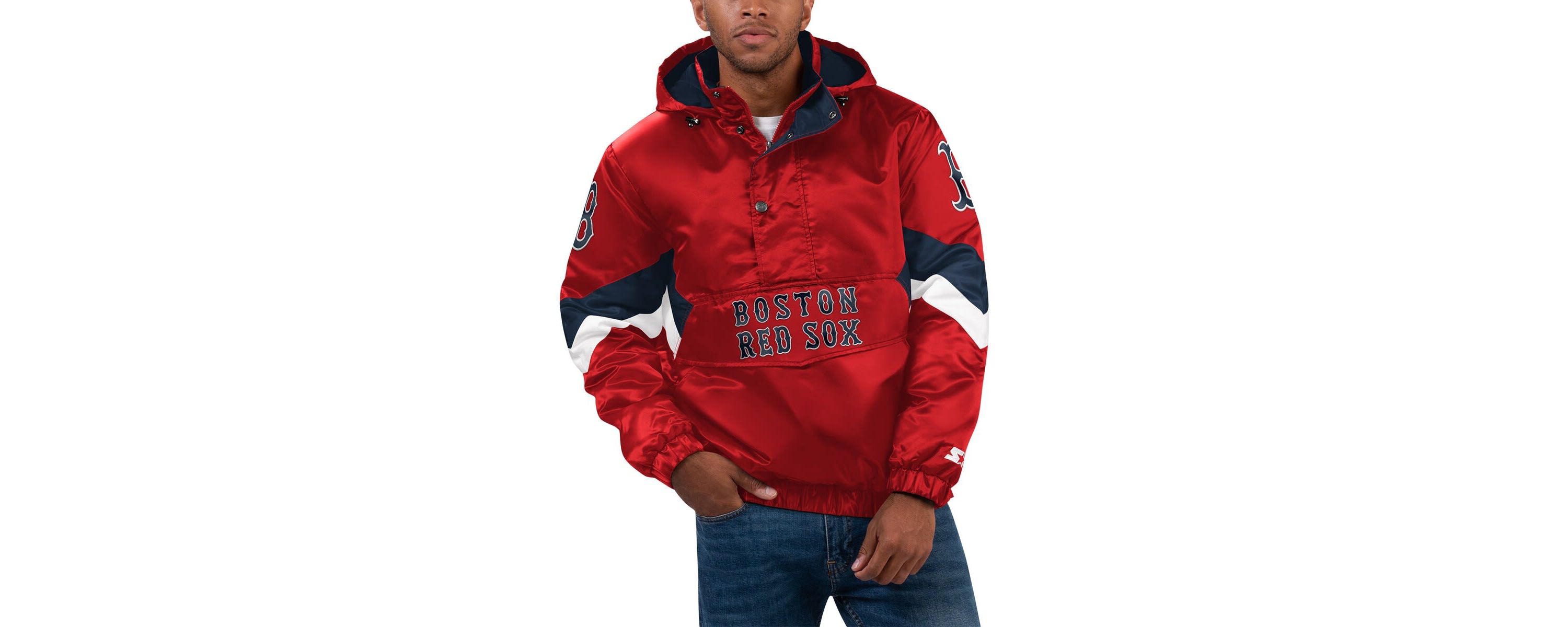 Boston Red Sox MLB Boston Sox Force Play II Half-Zip Hooded Jacket