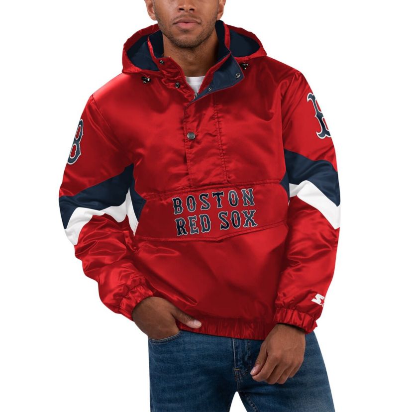 Boston Red Sox MLB Boston Sox Force Play II Half-Zip Hooded Jacket