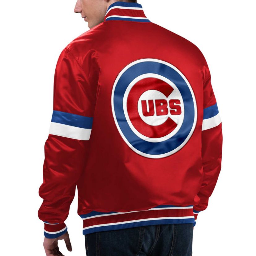MLB Chicago Cubs Home Game Satin Full-Snap Varsity Jacket