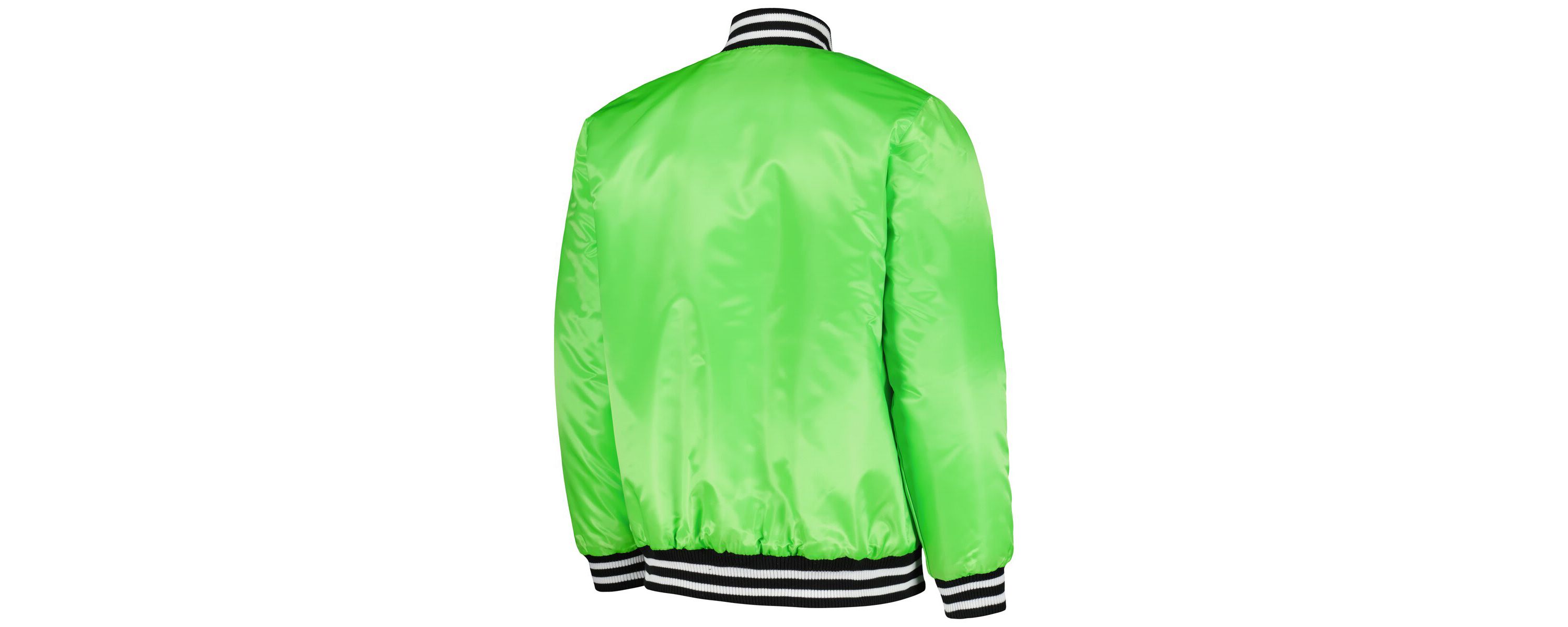 Boston Red Sox MLB Neon Boston Sox Cross Bronx Fashion Satin Full-Snap Varsity Jacket
