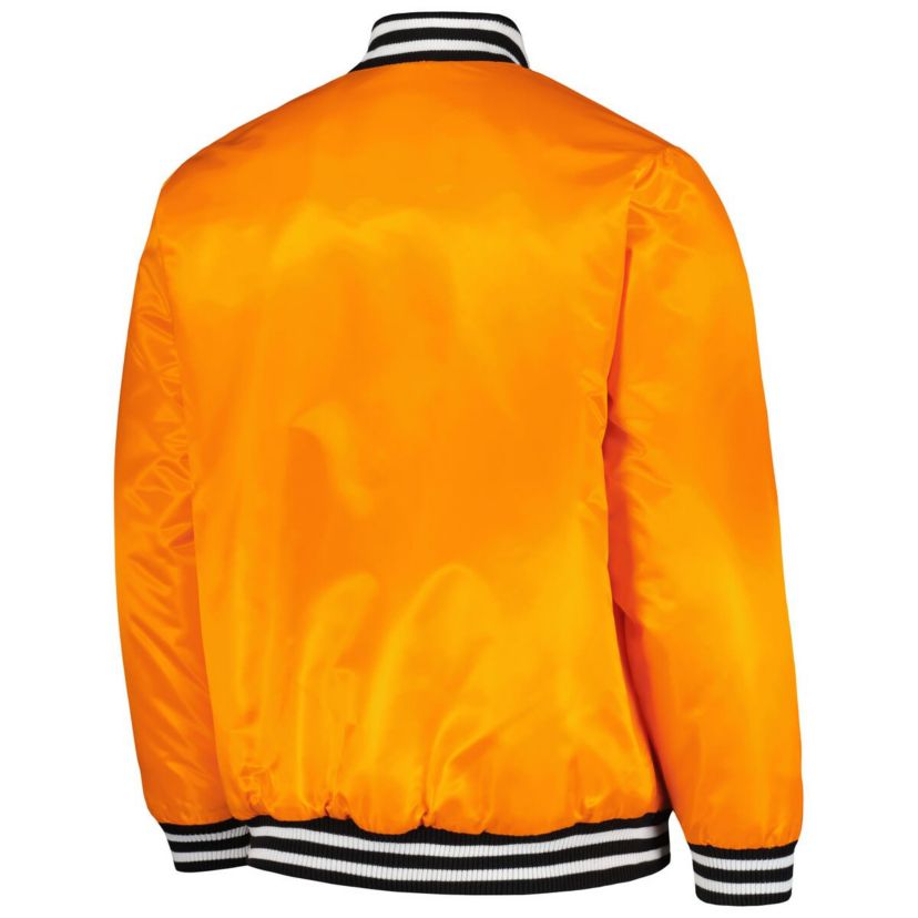 MLB New York Mets Cross Bronx Fashion Satin Full-Snap Varsity Jacket