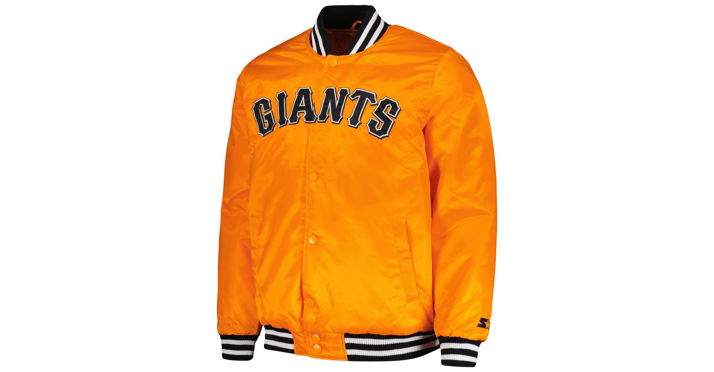 MLB San Francisco Giants Cross Bronx Fashion Satin Full-Snap Varsity Jacket