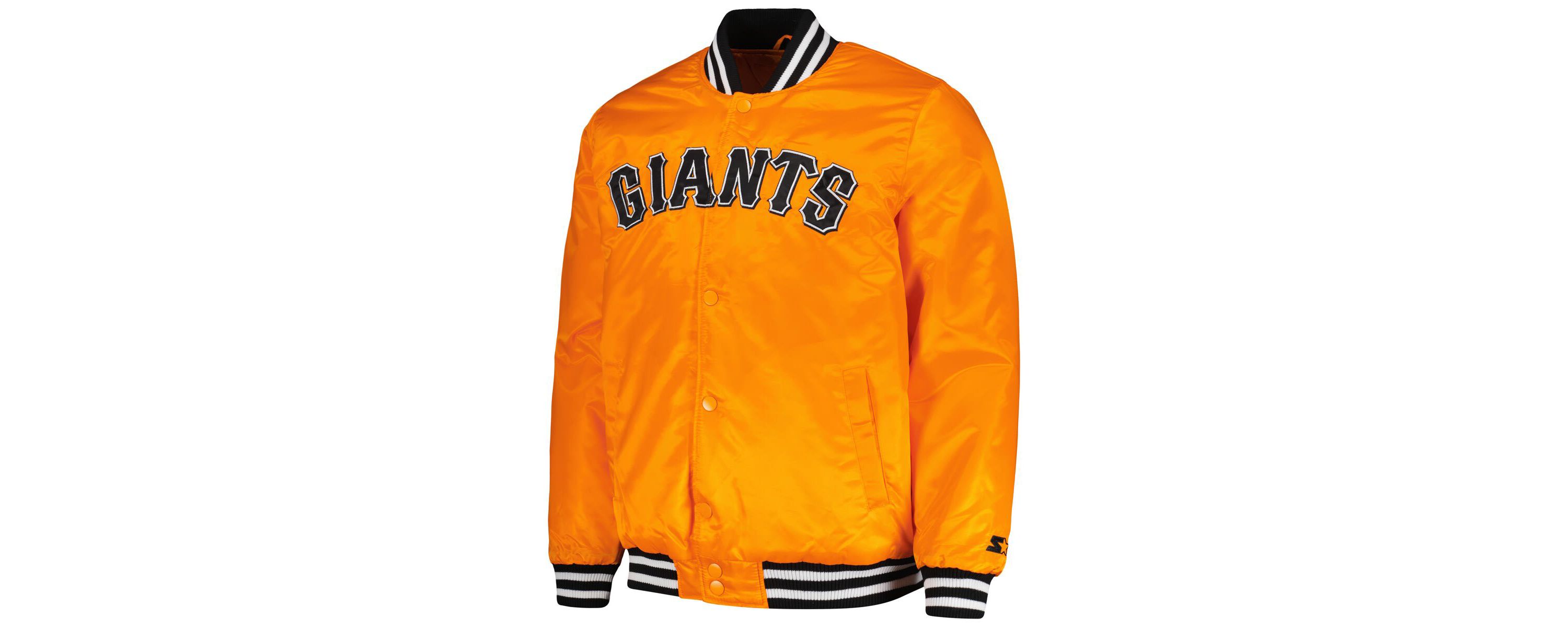 MLB San Francisco Giants Cross Bronx Fashion Satin Full-Snap Varsity Jacket