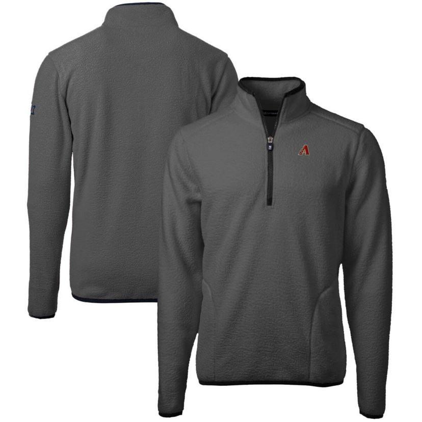 MLB Arizona Diamondbacks Cascade Eco Sherpa Fleece Quarter-Zip Pullover Jacket
