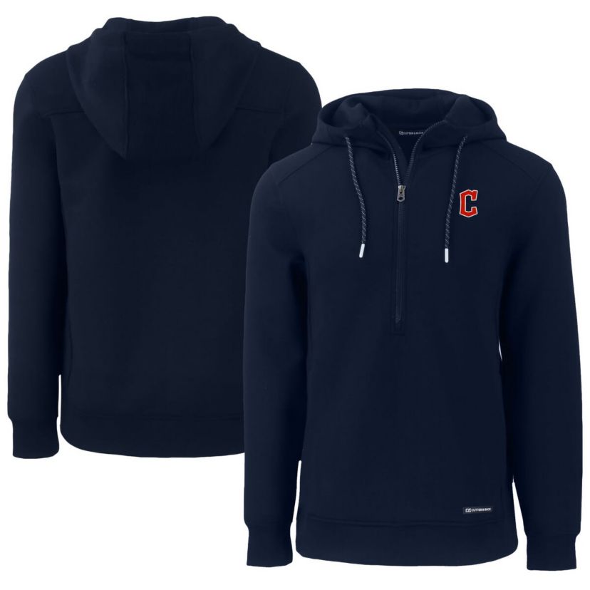 MLB Cleveland Guardians Roam Eco Half-Zip Recycled Pullover Hoodie