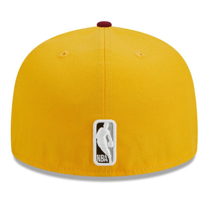 NBA Yellow/Red Brooklyn Nets Fall Leaves 2-Tone 59FIFTY Fitted Hat