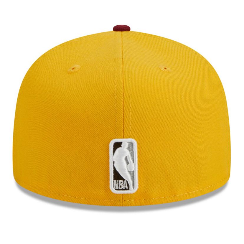 NBA Yellow/Red Los Angeles Lakers Fall Leaves 2-Tone 59FIFTY Fitted Hat