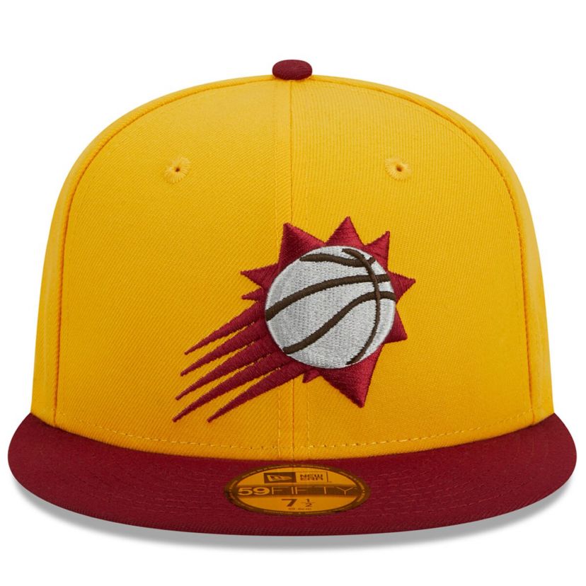 NBA Yellow/Red Phoenix Suns Fall Leaves 2-Tone 59FIFTY Fitted Hat