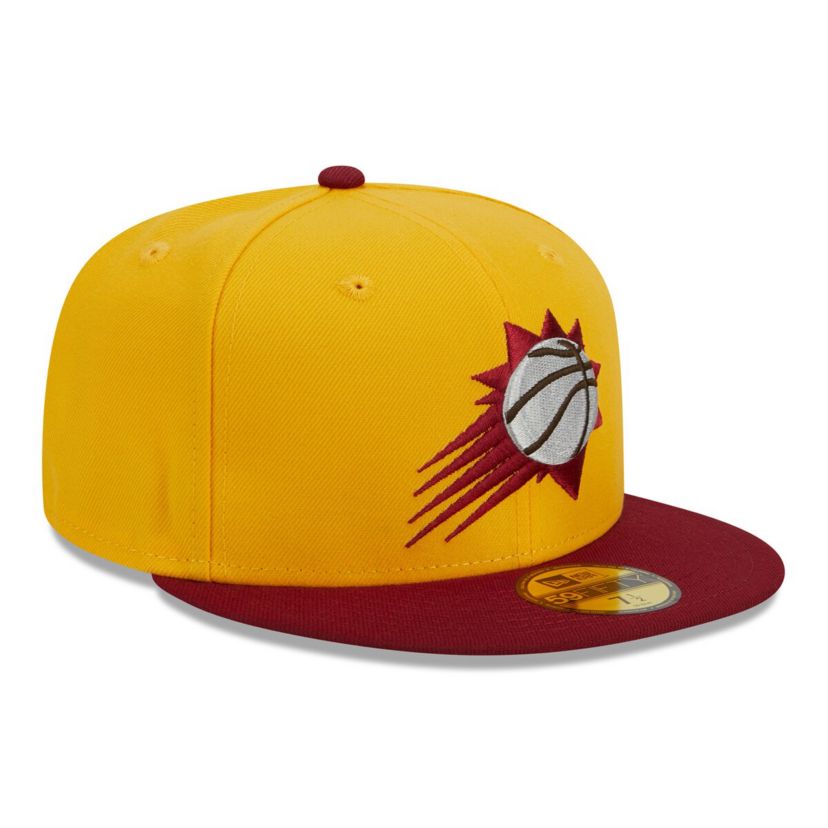 NBA Yellow/Red Phoenix Suns Fall Leaves 2-Tone 59FIFTY Fitted Hat