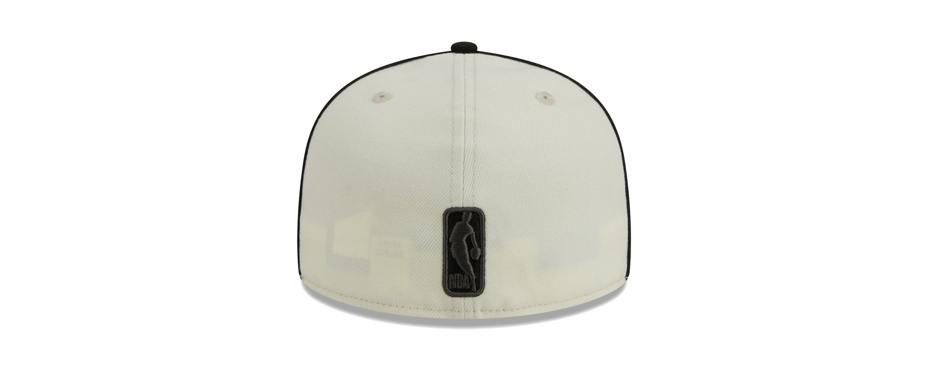 NBA Cream/Black Brooklyn Nets Piping 2-Tone 59FIFTY Fitted Hat