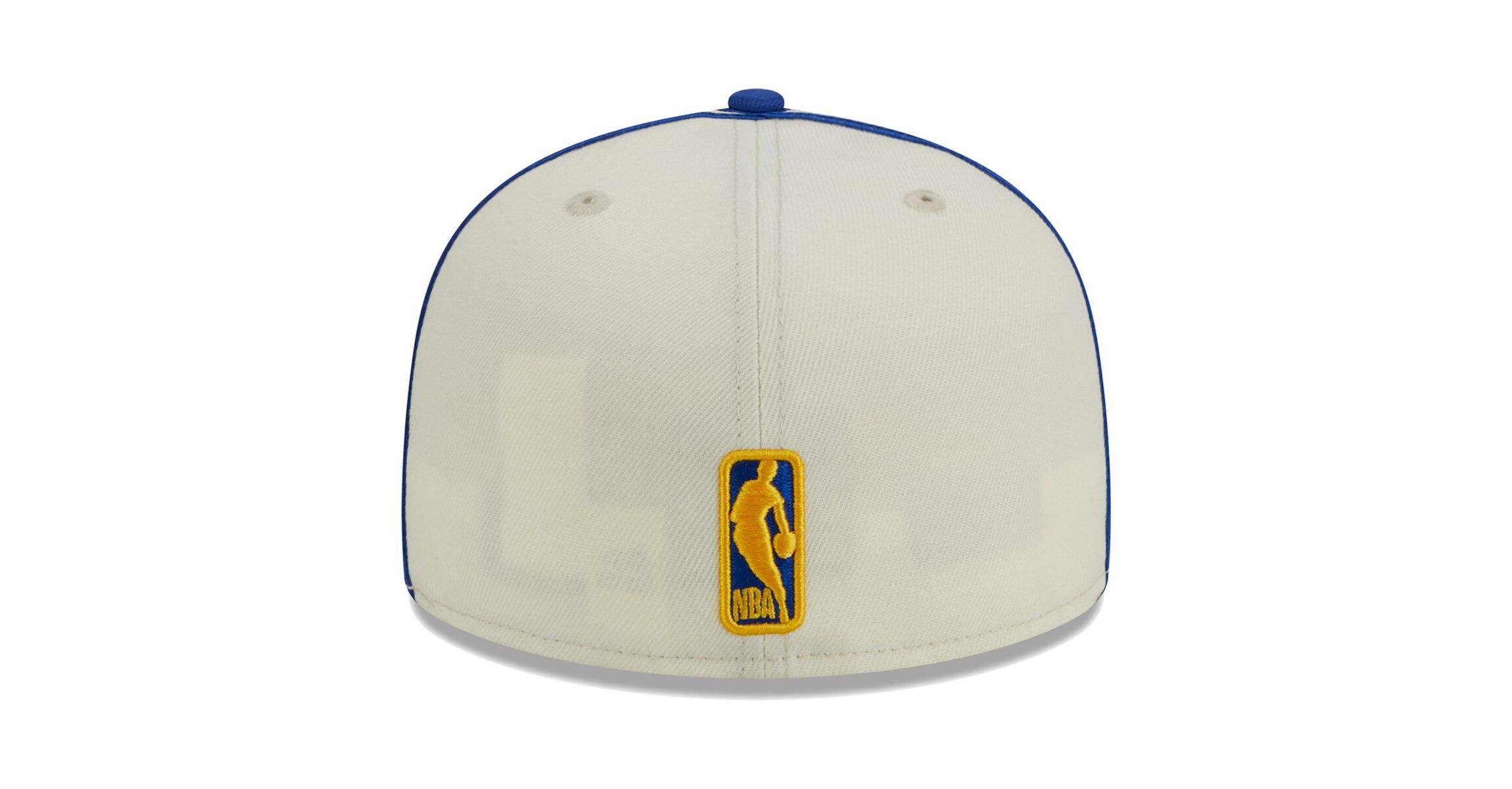NBA Cream/Royal Golden State Warriors Piping 2-Tone 59FIFTY Fitted Hat