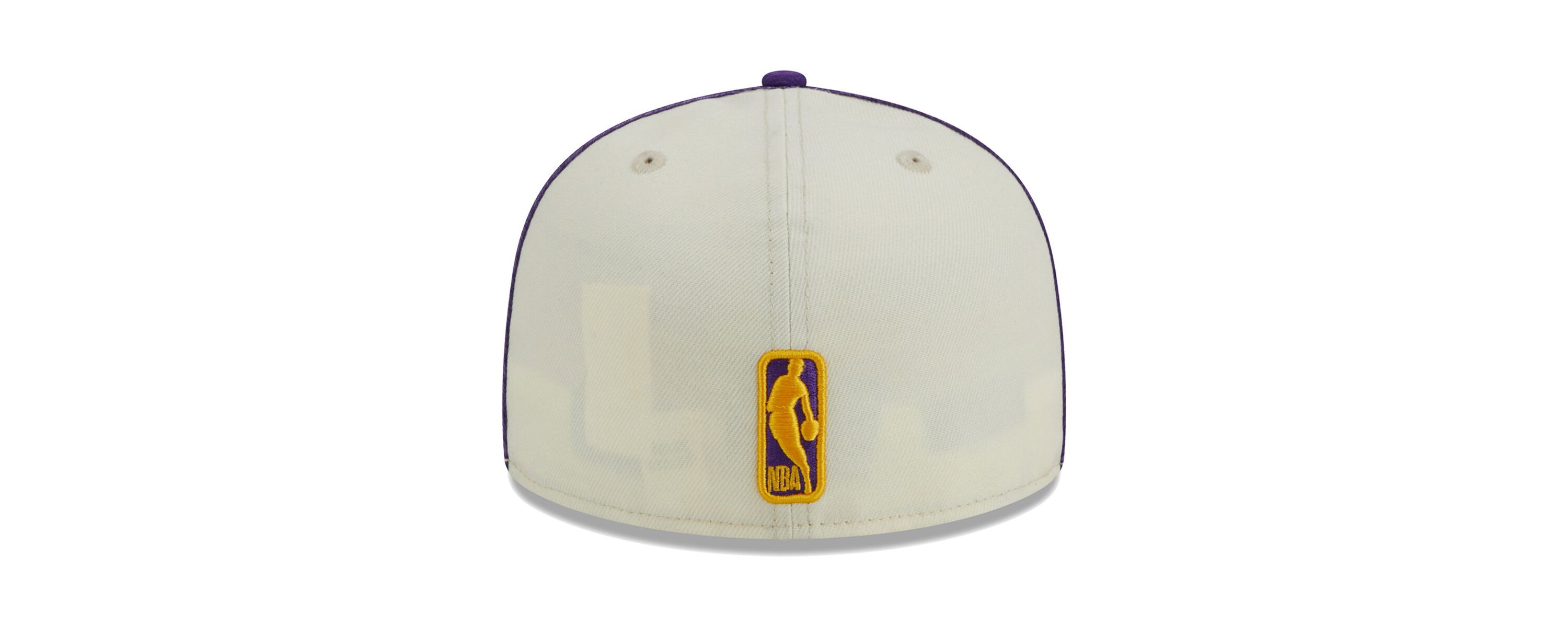 NBA Cream/Purple Los Angeles Lakers Piping 2-Tone 59FIFTY Fitted Hat