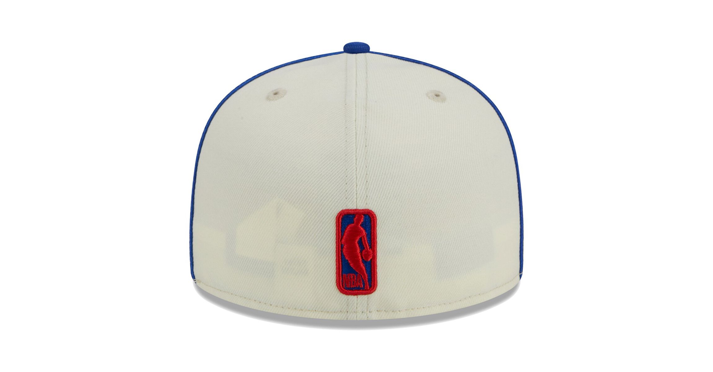 NBA Cream/Royal Philadelphia 76ers Piping 2-Tone 59FIFTY Fitted Hat