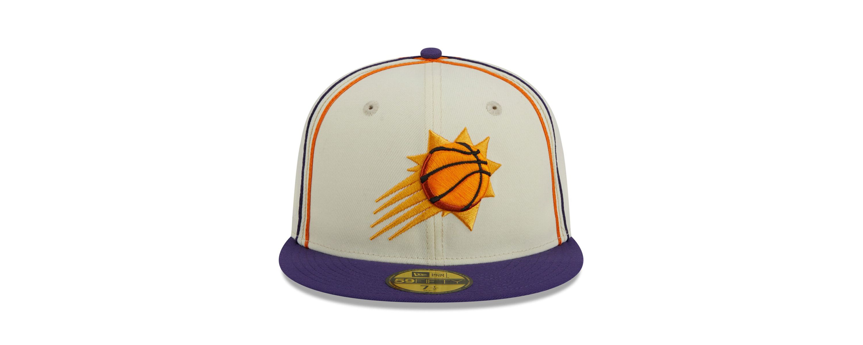 NBA Cream/Purple Phoenix Suns Piping 2-Tone 59FIFTY Fitted Hat