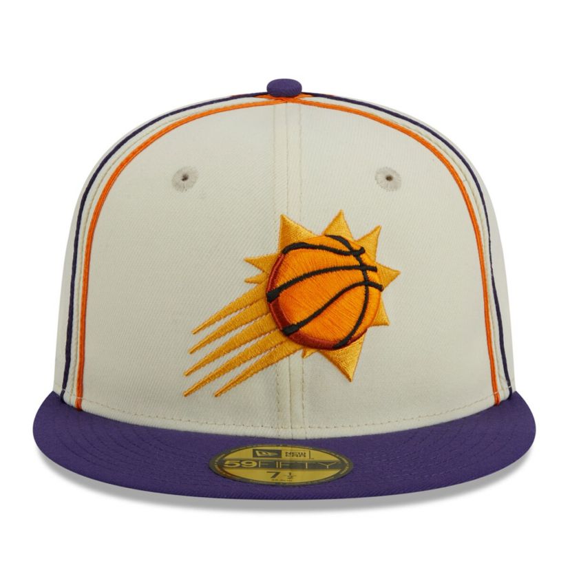 NBA Cream/Purple Phoenix Suns Piping 2-Tone 59FIFTY Fitted Hat