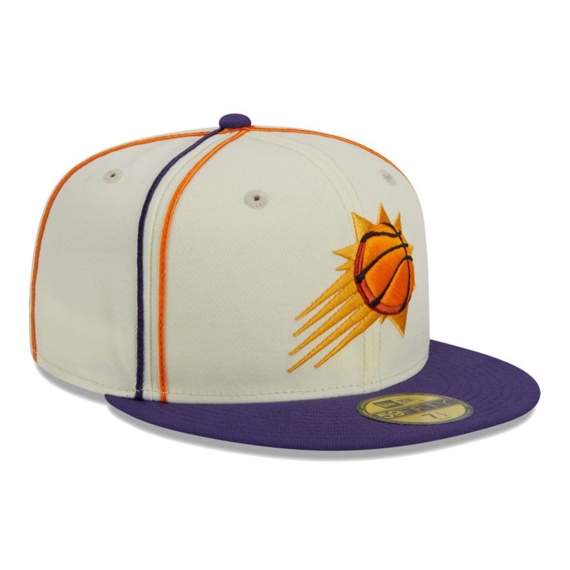 NBA Cream/Purple Phoenix Suns Piping 2-Tone 59FIFTY Fitted Hat